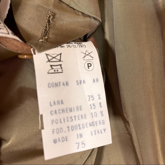 Vintage 1970s Fodera Bemberg Cashmere/Wool Classic Coat - Picture 9 of 10